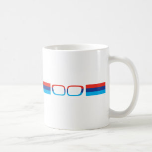 BMW M vågrät rand och njurar Kaffemugg