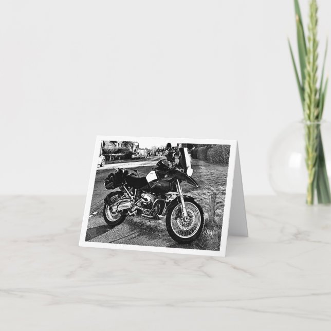 BMW Motorcykel Födelsedag Kort (Framsida)