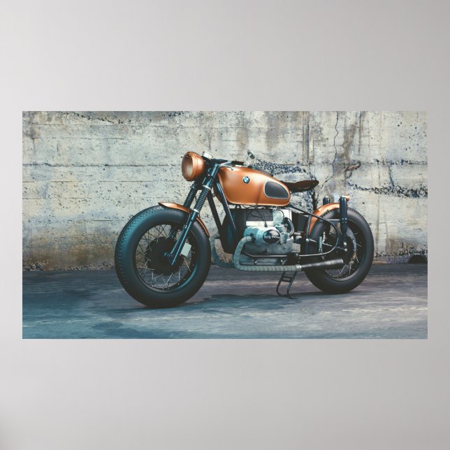 BMW Motorcykel Poster (Framsidan)