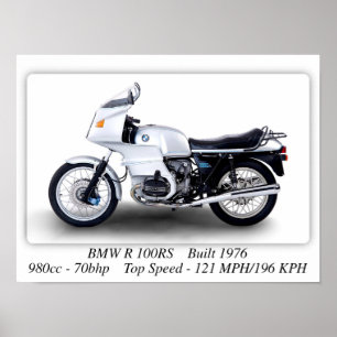 BMW R 100RS motorcykel - Poster med Storlek A3-uts