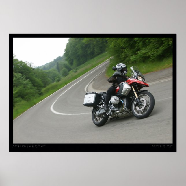 BMW R 1200 GS-kurvtagning Poster (Framsidan)