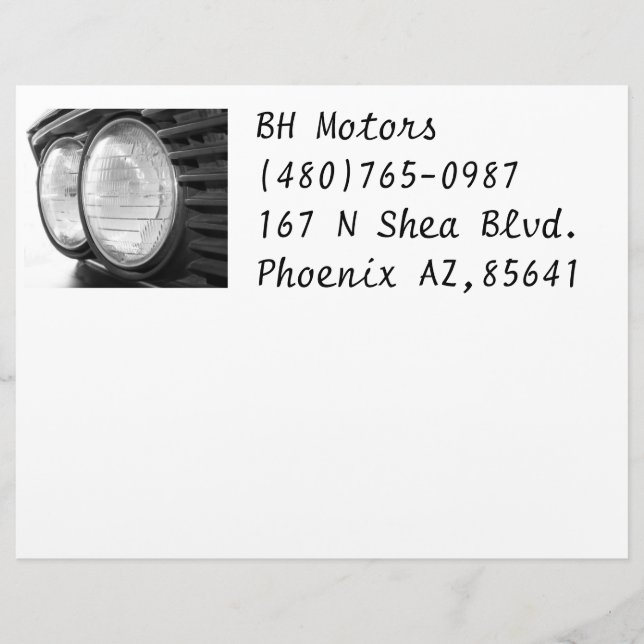 BMW-strålkastare Brevhuvud (Framsida)