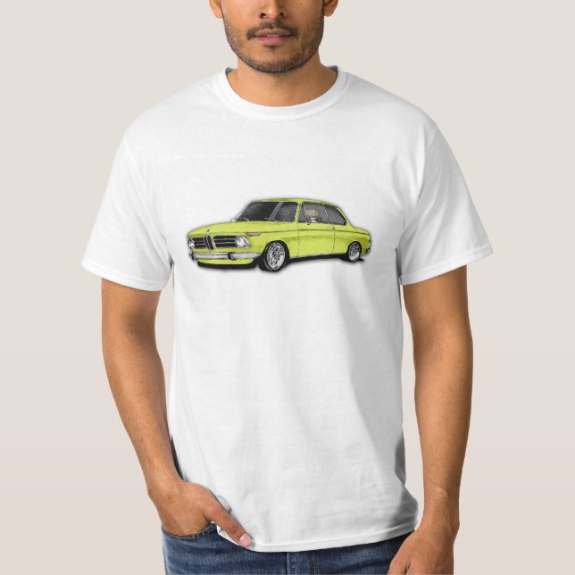 BMW Tshirt 2002 i bilfärgGolf Tee (Framsida)