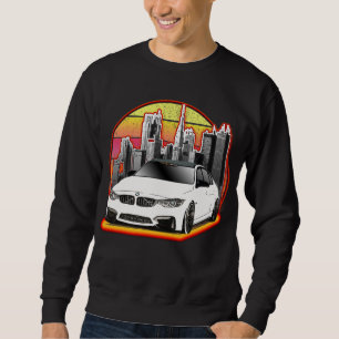BMW Vit Lång Ärmad Tröja