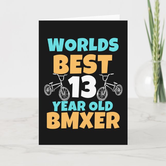 BMX 13 års gammal Födelsedagsfest-kostym Kort (Framsida)