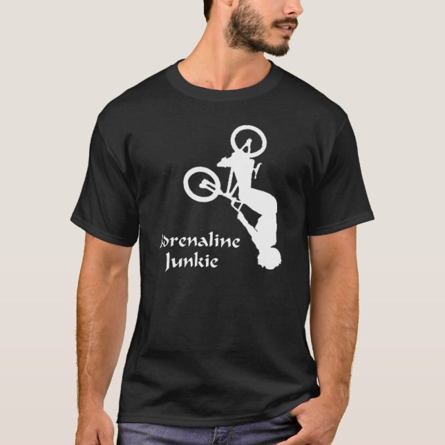 BMX-adrenalinknarkare (mörk) Tee Shirt (Framsida)