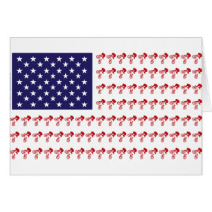 BMX-åkare - Patriotisk amerikansk flagga+ Hälsningskort