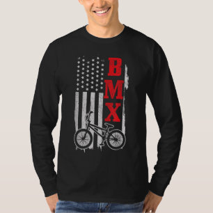 BMX American Flagga Patriotic Bike Gift Manar Wome T Shirt