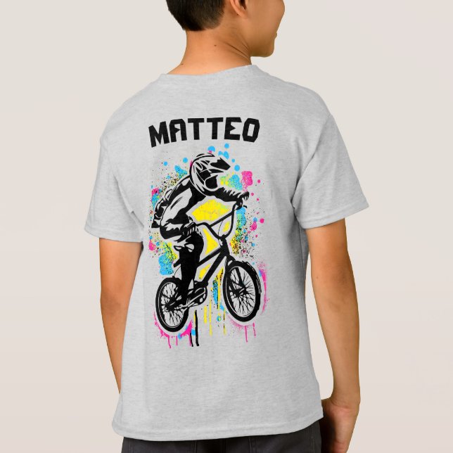 BMX-apparat - BMX T-Shirt Personlig Namn (Baksida)