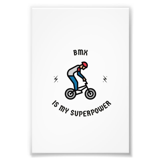 Bmx är min supermakt fototryck (Framsidan)