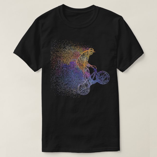 BMX Art Bicycle Motocross Freestyle Cycli T Shirt (Design framsida)