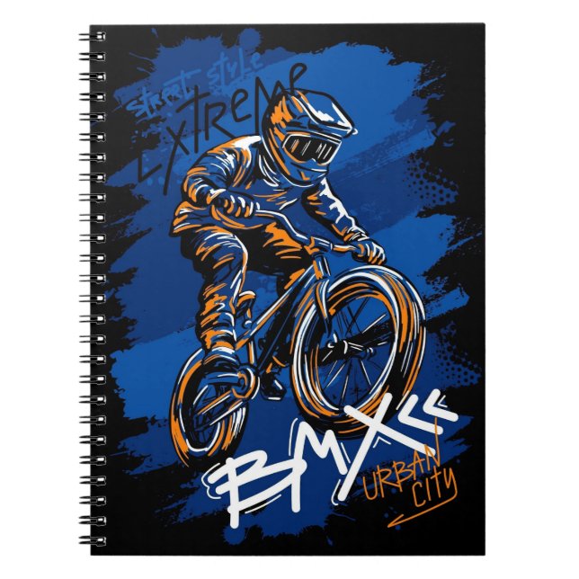 Bmx Bicycle Urban Graffiti streetwear  Anteckningsbok (Framsidan)
