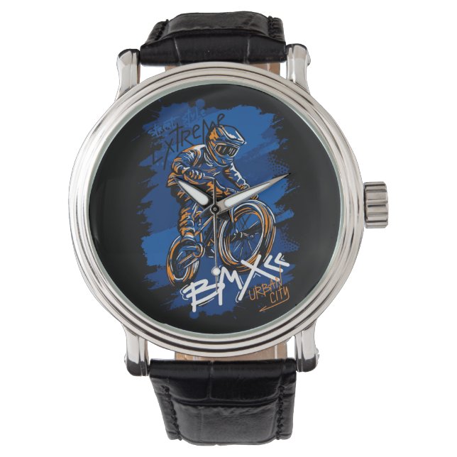 Bmx Bicycle Urban Graffiti streetwear  Armbandsur (Framsida)