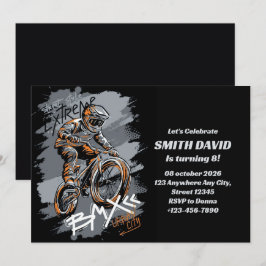 Bmx Bicycle Urban Graffiti streetwear  Inbjudningar