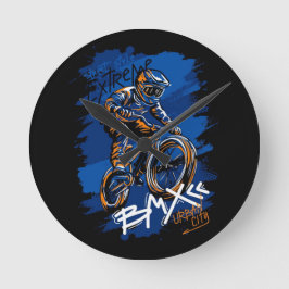 Bmx Bicycle Urban Graffiti streetwear  Rund Klocka