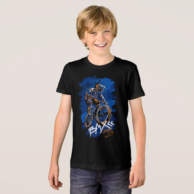 Bmx Bicycle Urban Graffiti streetwear  T Shirt (Framsida Full)