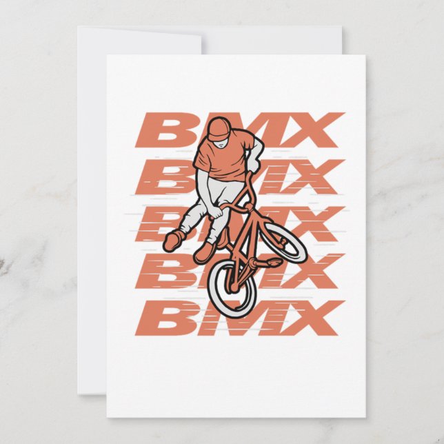 BMX Bike Biker Extreme Sport Mountain Bike Gift Inbjudningar (Framsida)