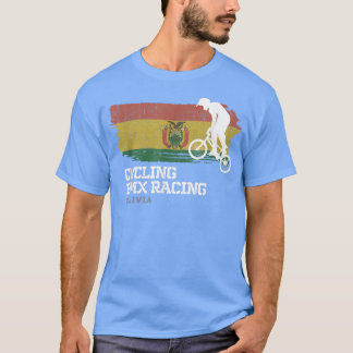 BMX Bike Bolivia Flagga Biking Cycling Tävla BMX 3 T Shirt