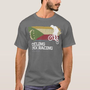 BMX Bike Comoros Flagga Biking Cycling Tävla BMX 2 T Shirt
