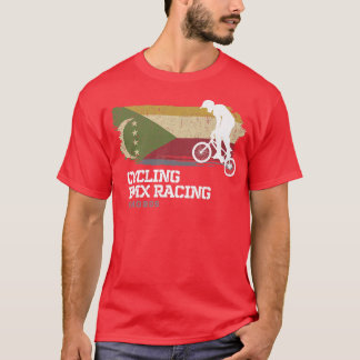 BMX Bike Comoros Flagga Biking Cycling Tävla BMX 2 T Shirt