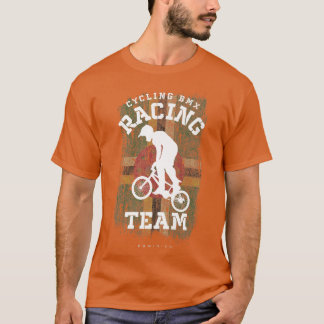 BMX Bike Dominica Flagga Biking Cycling Tävla BMX  T Shirt