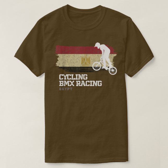 BMX Bike Egypten Flagga Biking Cycling Tävla BMX 3 T Shirt (Design framsida)