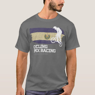 BMX Bike El Salvador Flag Biking Cycling Racing BM T Shirt