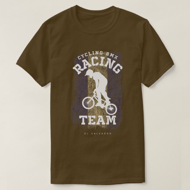 BMX Bike El Salvador Flagga Biking Cycling Tävla B T Shirt (Design framsida)