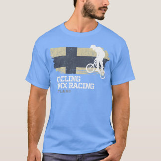 BMX Bike Finland Flagga Biking Cycling Tävla BMX 3 T Shirt