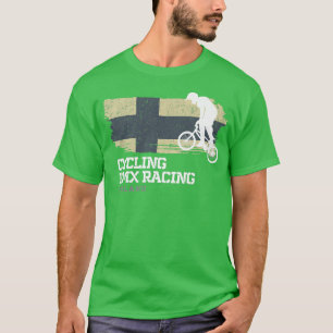 BMX Bike Finland Flagga Biking Cycling Tävla BMX 3 T Shirt