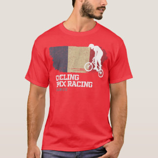 BMX Bike Frankrike Flagga Biking Cycling Tävla BMX T Shirt