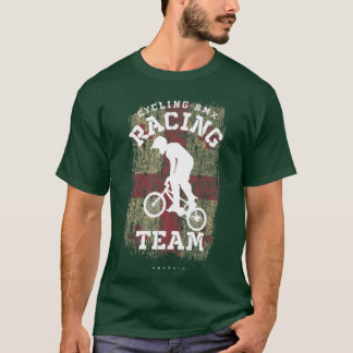 BMX Bike Georgia Flagga Biking Cycling Tävla BMX 3 T Shirt
