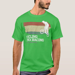 BMX Bike Luxembourg Flagga Biking Cycling Tävla BM T Shirt
