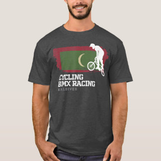 BMX Bike Maldives Flagga Biking Cycling Tävla BMX T Shirt