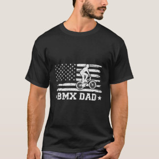 Bmx Bike Rider American Flagga Bmx Pappa Fars dag T Shirt