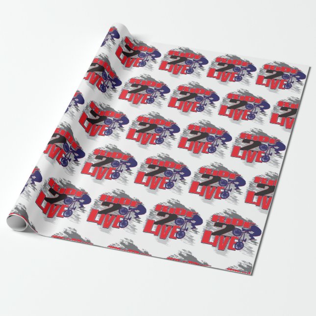 BMX Bike Rider Presentpapper (Utrullad)