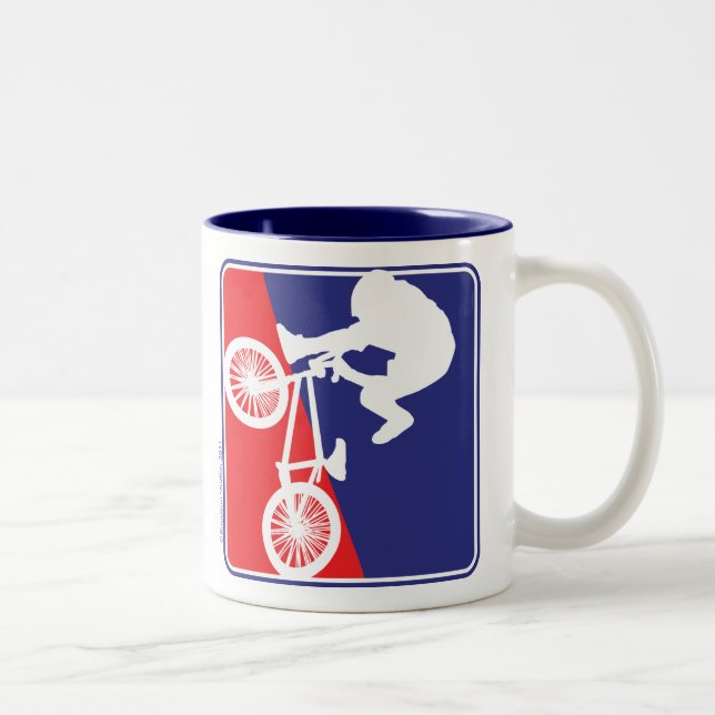 BMX Bike rider Två-Tonad Mugg (Höger)