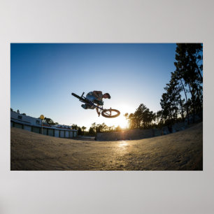 BMX Bike Stunt Bord överst Poster