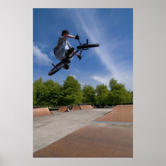 BMX Bike Stunt Bord överst Poster (Framsidan)