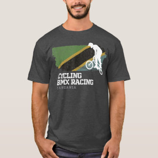BMX Bike Tanzania Flagga Biking Cycling Tävla BMX T Shirt