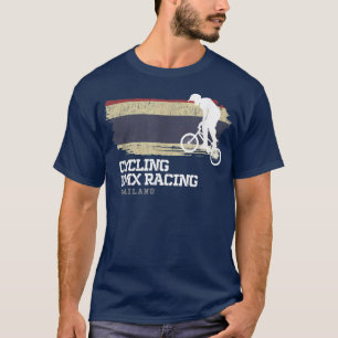 BMX Bike Thailand Flagga Biking Cycling Tävla BMX T Shirt