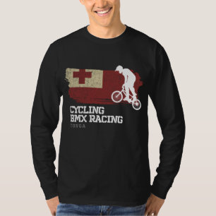 BMX Bike Tonga Flagga Biking Cycling Tävla BMX T Shirt