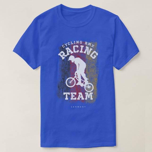 BMX Bike Tyskland Flagga Biking Cycling Tävla BMX  T Shirt (Design framsida)