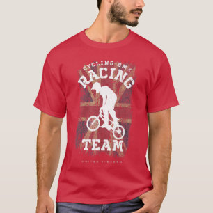 BMX Bike United Kingdom Flagga Biking Cycling Tävl T Shirt