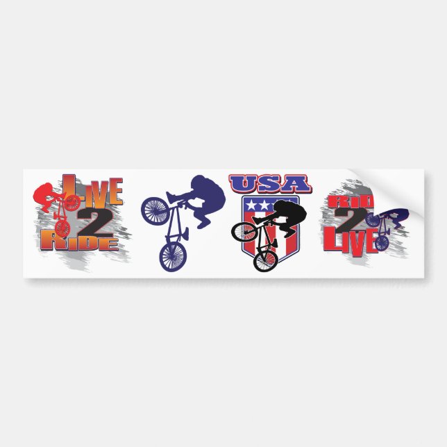 BMX-Biker Bildekal (Framsidan)