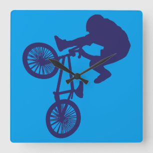 BMX-Biker Fyrkantig Klocka