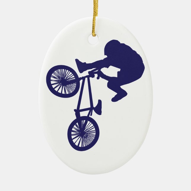 BMX-Biker Julgransprydnad Keramik (Framsidan)