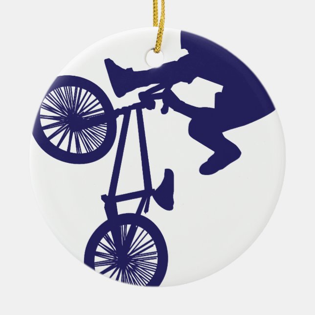BMX-Biker Julgransprydnad Keramik (Framsidan)