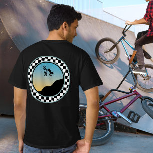 BMX Cycle Moto Kor-kontrollerad runddesign T Shirt