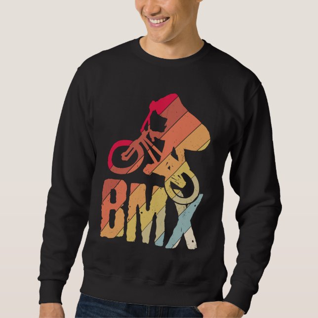 BMX cycling bike  retro bike MTB BMX  4 Lång Ärmad Tröja (Framsida)